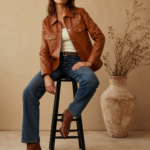 Roan Leather Western Jacket